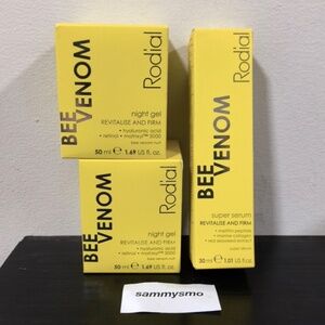 Rodial BEE VENOM Night Cream & SUPER SERUM Revitalize And Firm x3 bundle